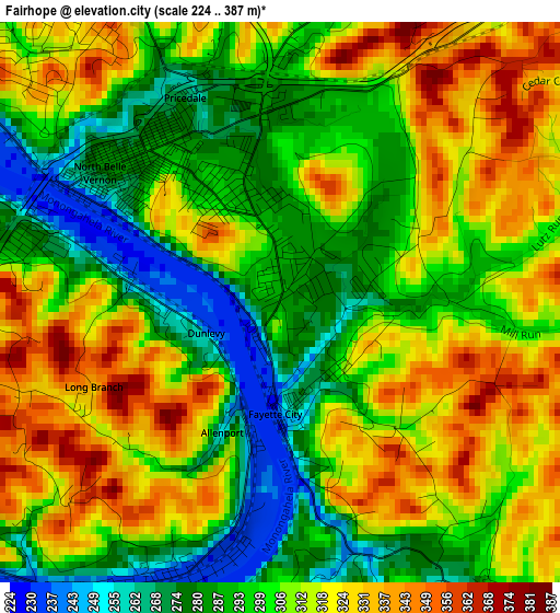 Fairhope elevation map