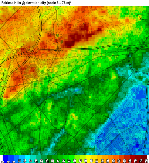 Fairless Hills elevation map