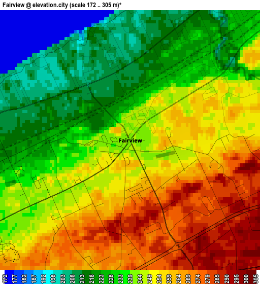 Fairview elevation map