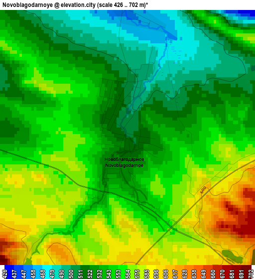 Novoblagodarnoye elevation map