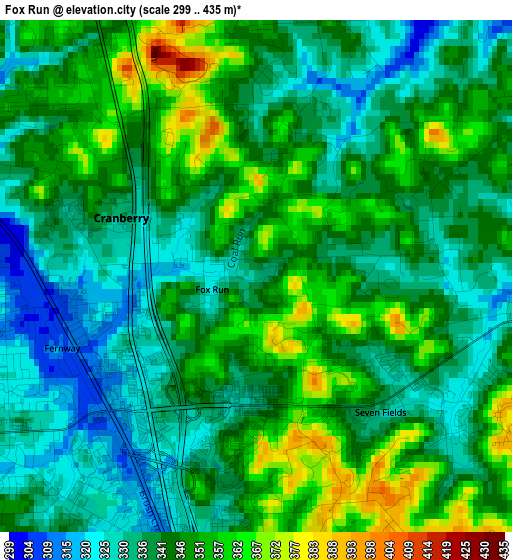 Fox Run elevation map