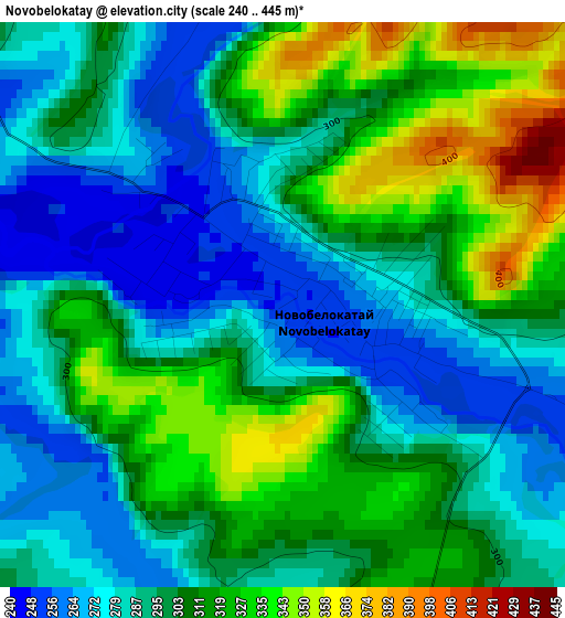 Novobelokatay elevation map