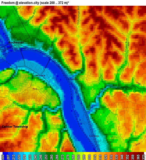 Freedom elevation map