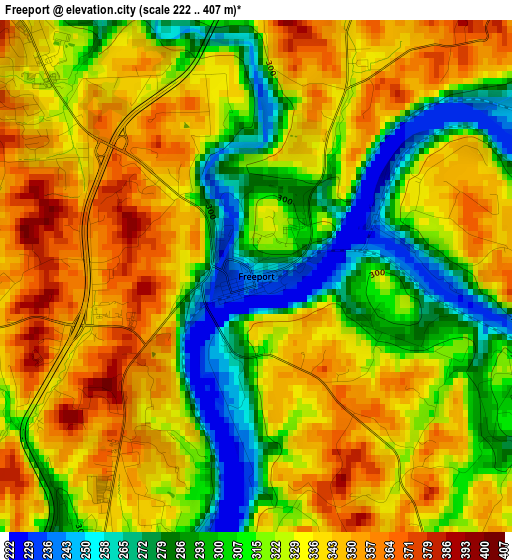 Freeport elevation map