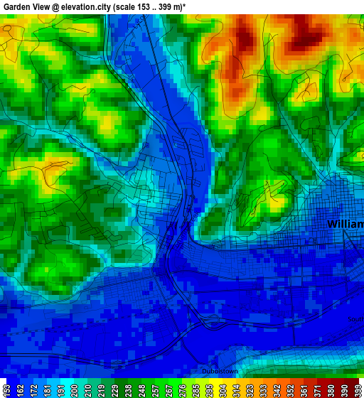 Garden View elevation map