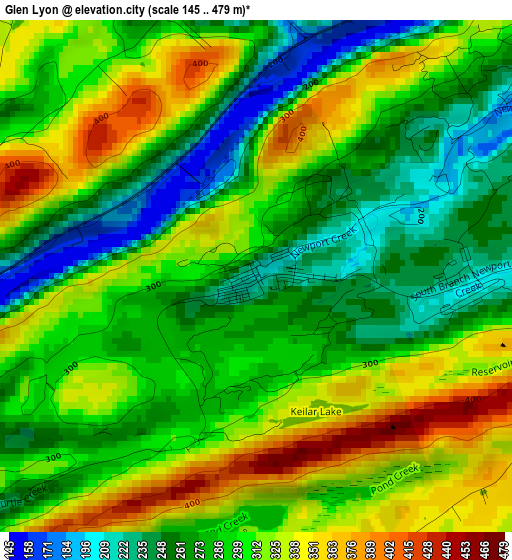 Glen Lyon elevation map