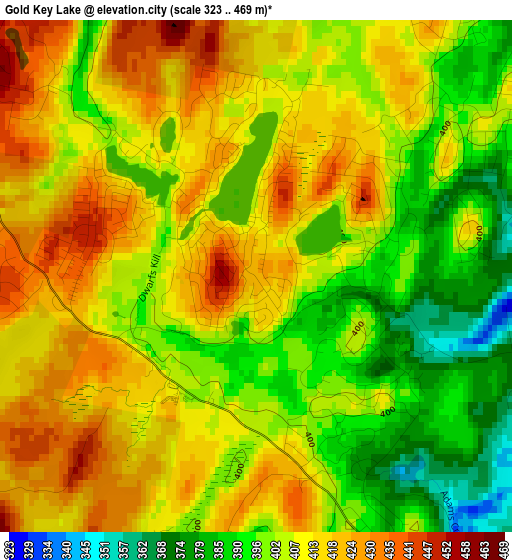 Gold Key Lake elevation map