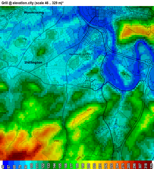 Grill elevation map