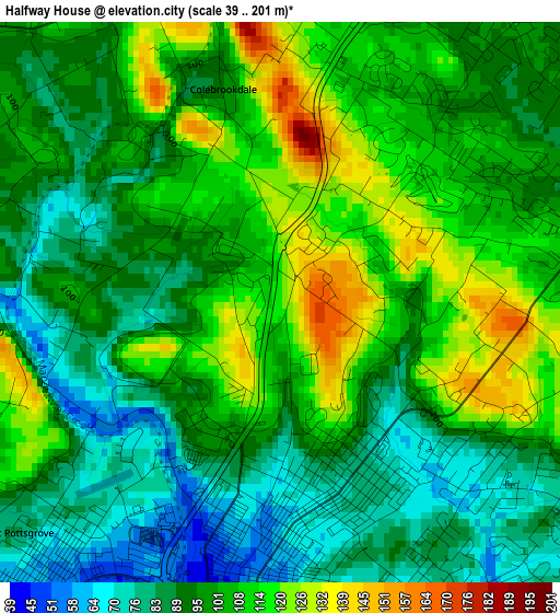 Halfway House elevation map