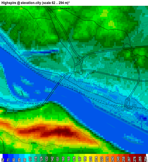 Highspire elevation map