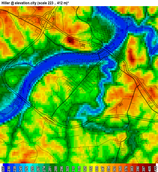 Hiller elevation map