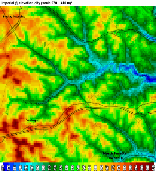 Imperial elevation map