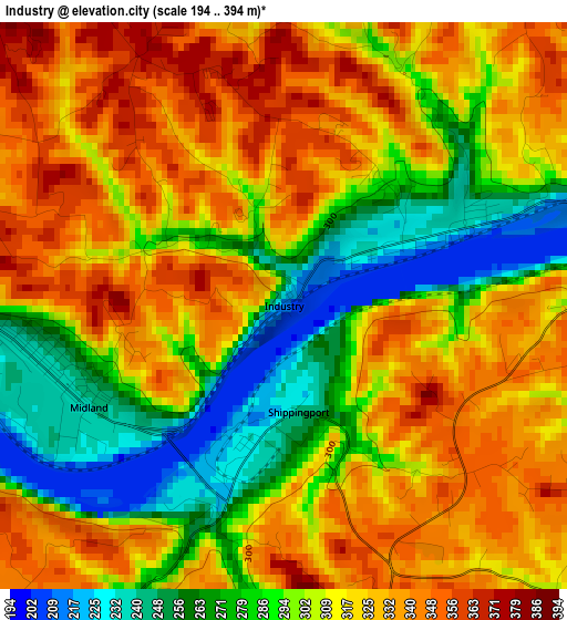 Industry elevation map