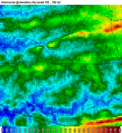 Intercourse elevation map