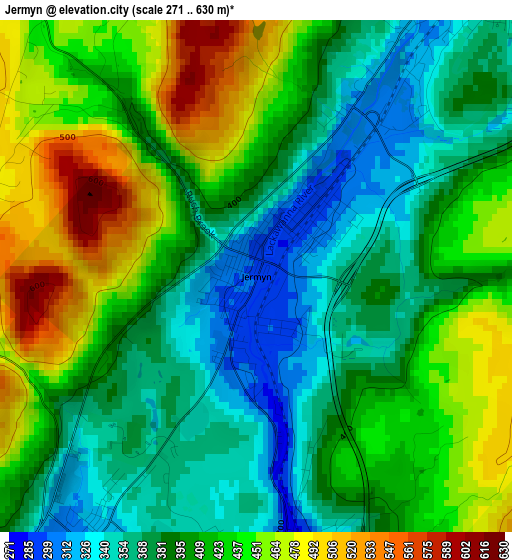 Jermyn elevation map