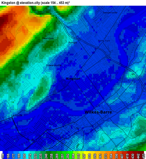 Kingston elevation map
