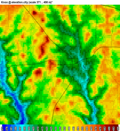 Knox elevation map