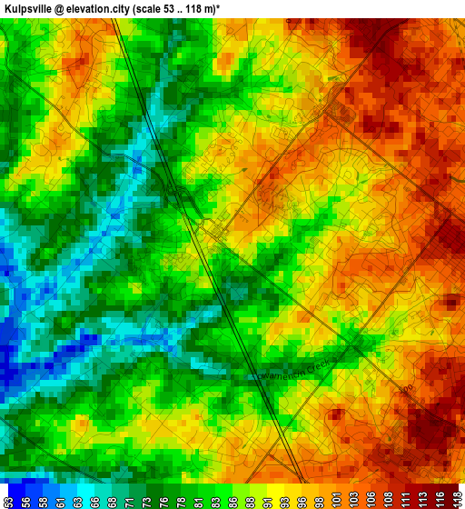 Kulpsville elevation map