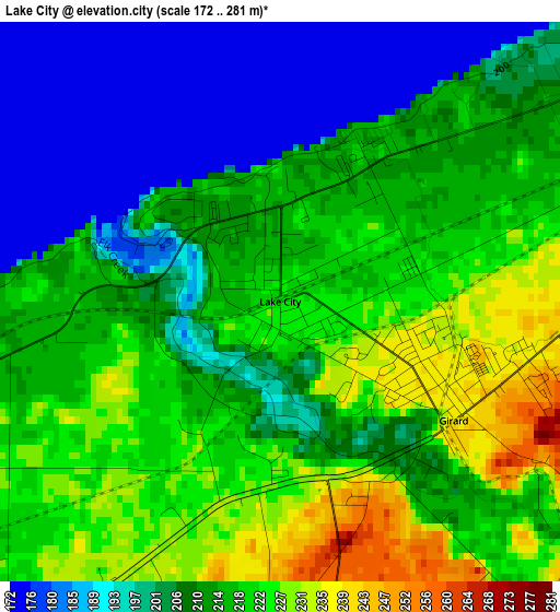 Lake City elevation map