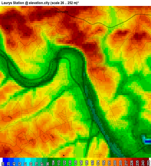 Laurys Station elevation map