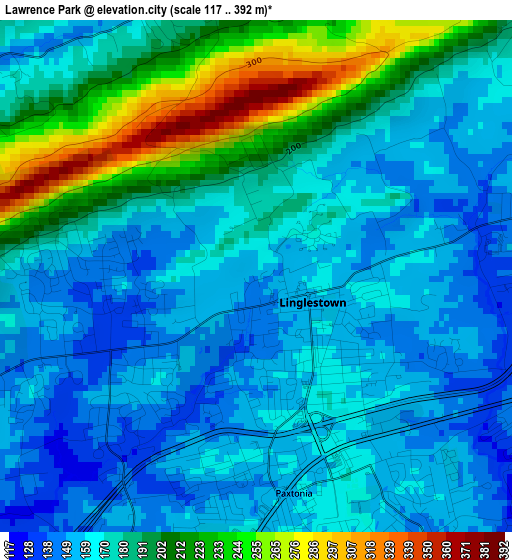 Lawrence Park elevation map