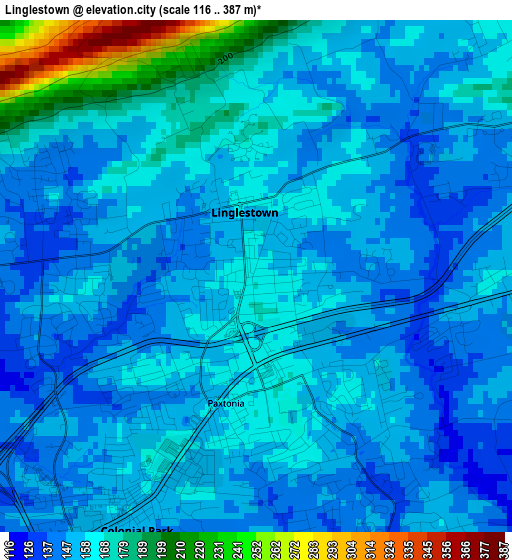 Linglestown elevation map