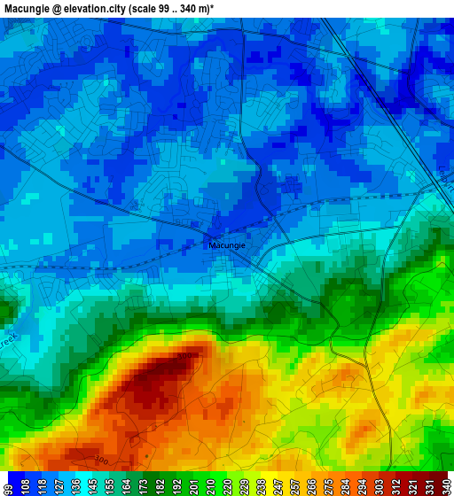 Macungie elevation map