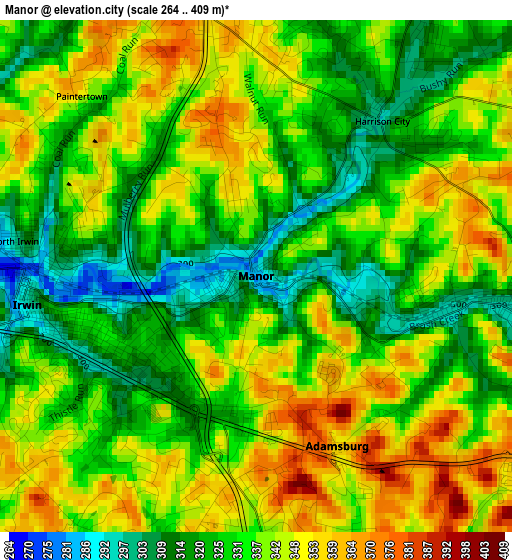 Manor elevation map