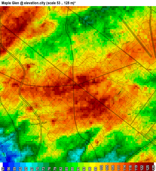 Maple Glen elevation map