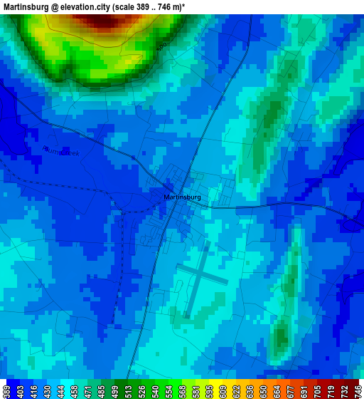 Martinsburg elevation map