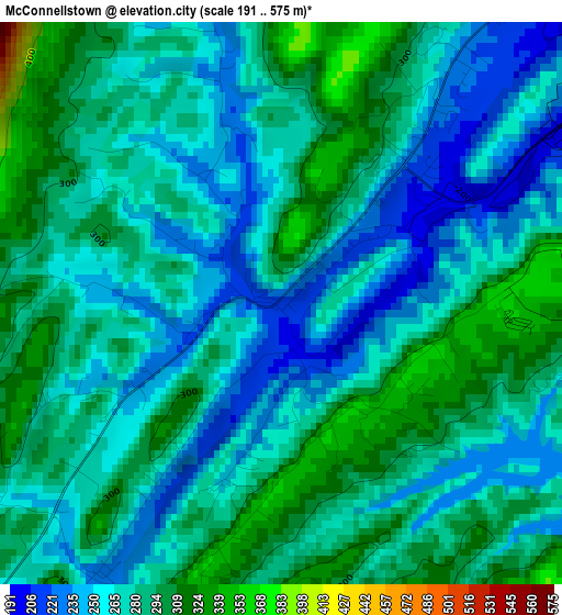 McConnellstown elevation map