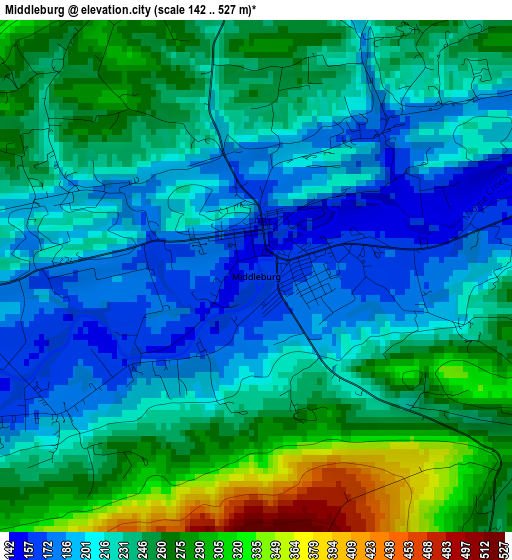 Middleburg elevation map