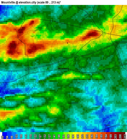 Mountville elevation map