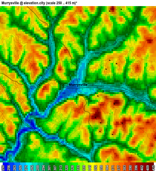 Murrysville elevation map