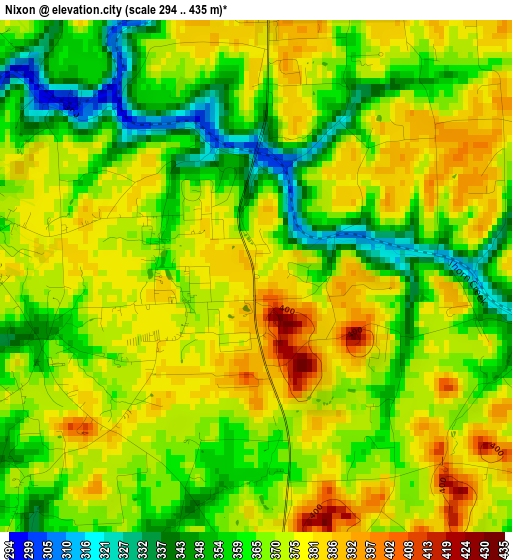 Nixon elevation map