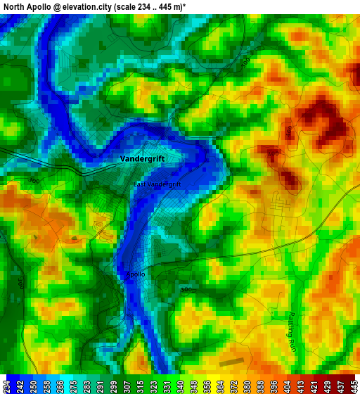 North Apollo elevation map