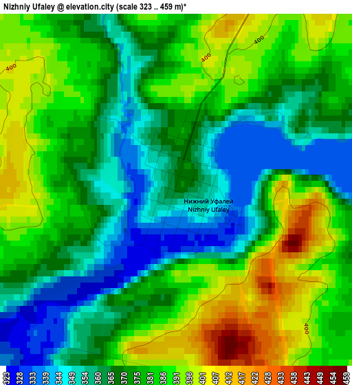 Nizhniy Ufaley elevation map