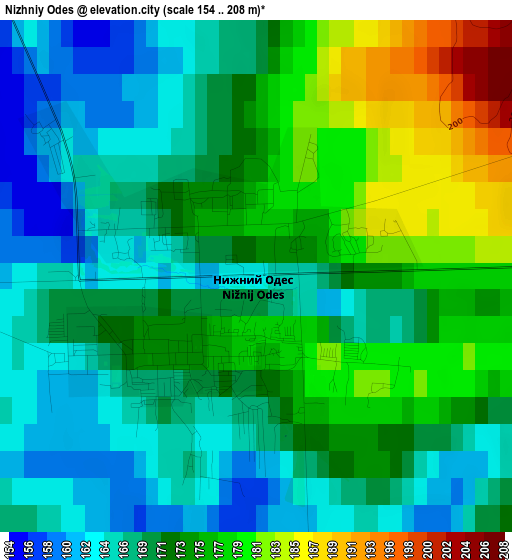 Nizhniy Odes elevation map