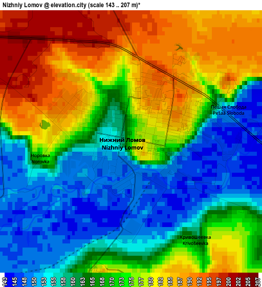 Nizhniy Lomov elevation map