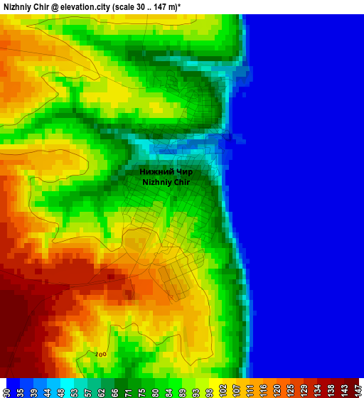 Nizhniy Chir elevation map