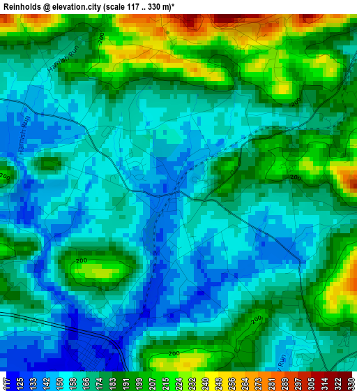 Reinholds elevation map