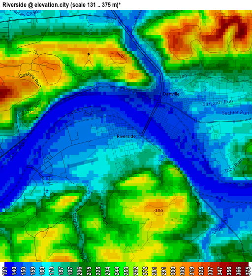 Riverside elevation map