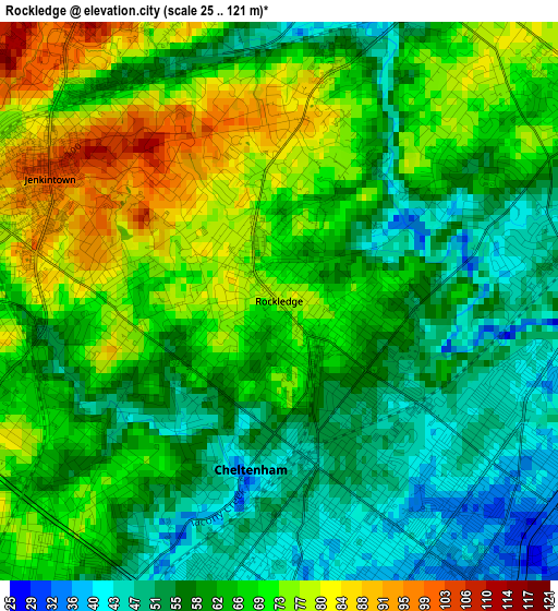 Rockledge elevation map