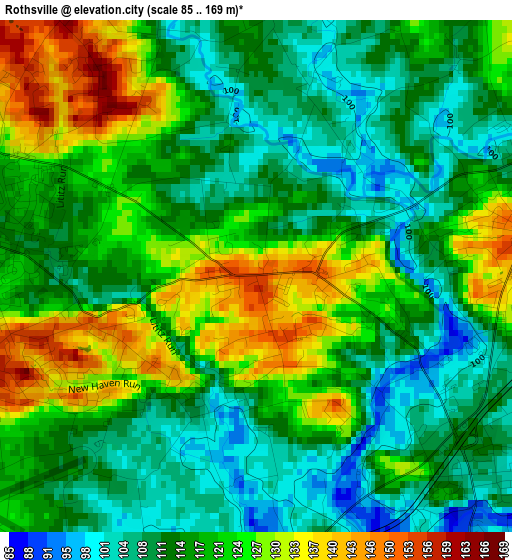 Rothsville elevation map