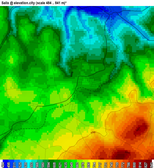 Salix elevation map