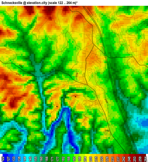 Schnecksville elevation map