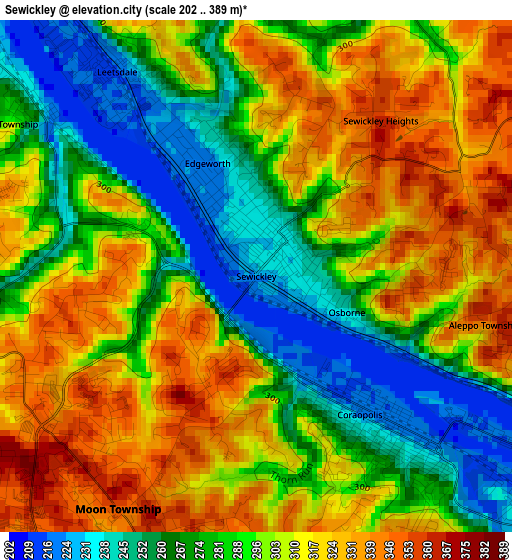 Sewickley elevation map