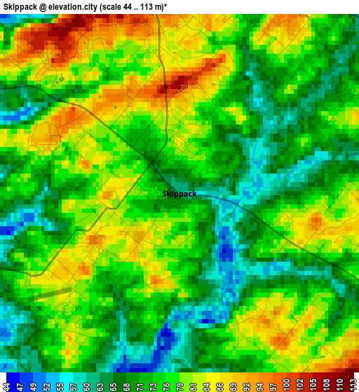 Skippack elevation map