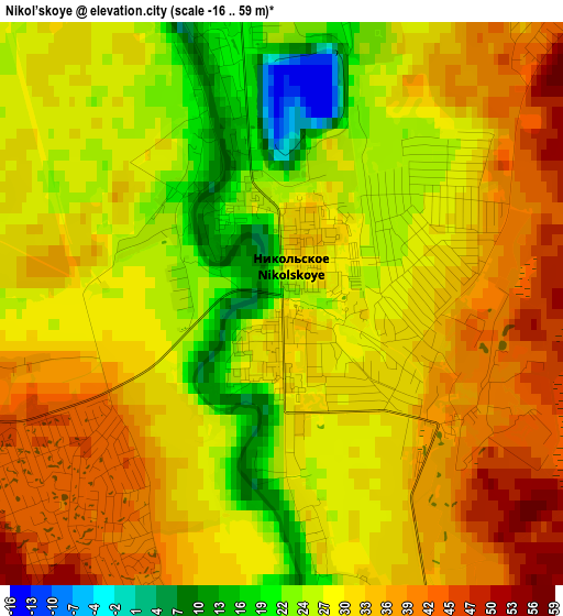 Nikol’skoye elevation map