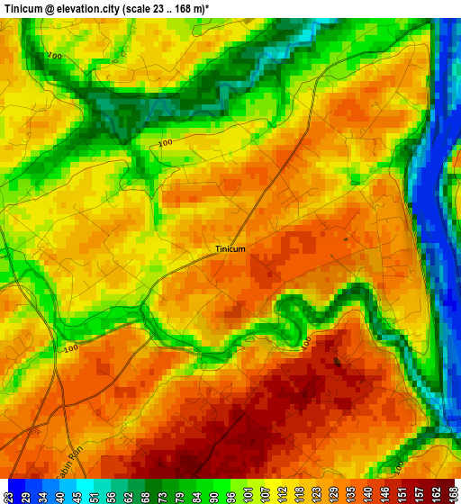 Tinicum elevation map